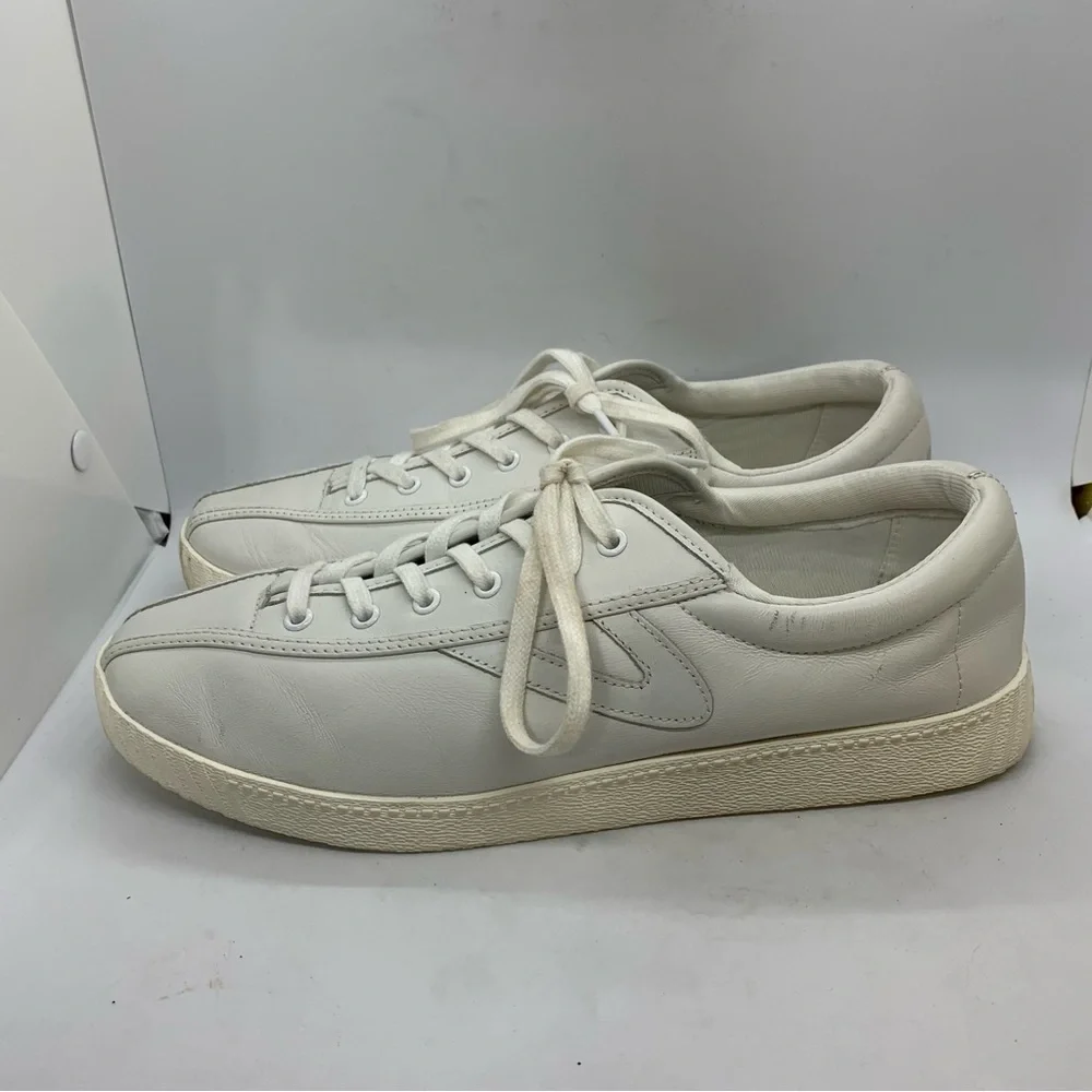 Tretorn Leather 2 Nylite Plus White on White Tennis Shoes Womens Size 11